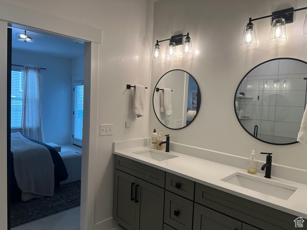 Bathroom featuring dual vanity