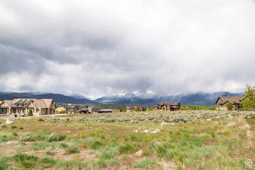 Mountain view featuring a rural view