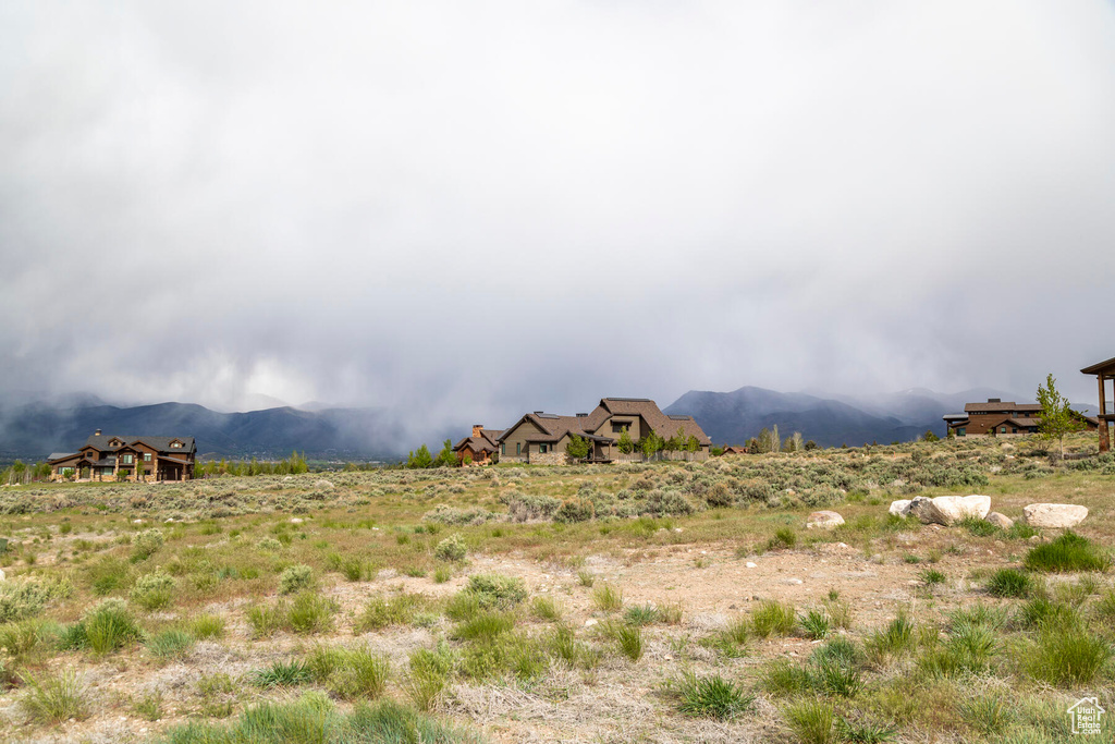 Mountain view featuring a rural view