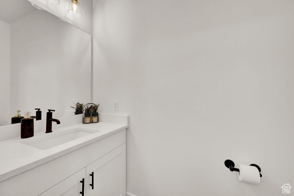 Bathroom featuring oversized vanity