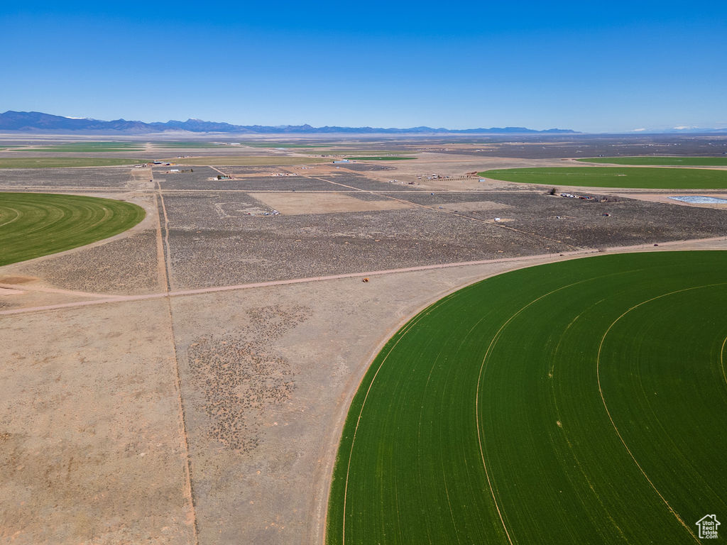 Bird's eye view with a rural view and a mountain view