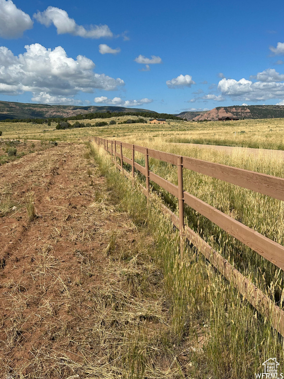 Exterior space featuring a rural view