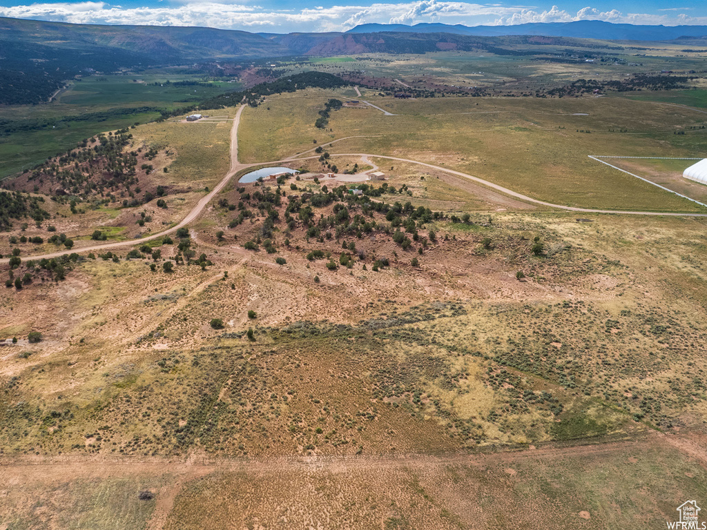 Bird's eye view featuring a mountain view