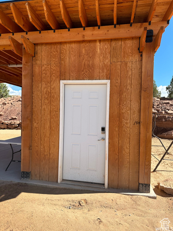 View of doorway to property