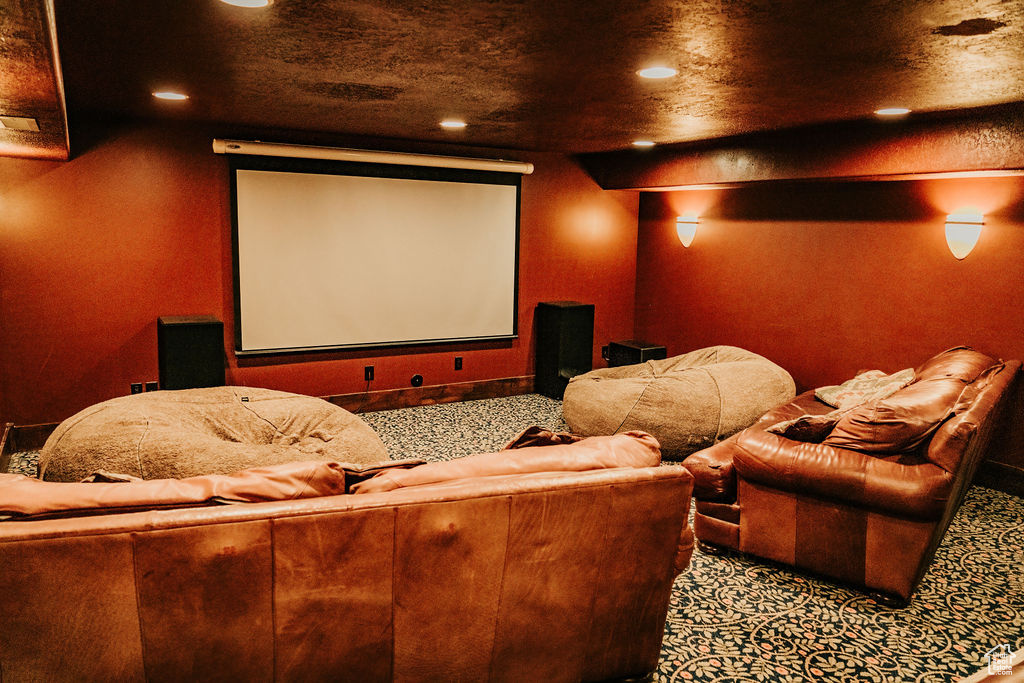 Cinema with light carpet