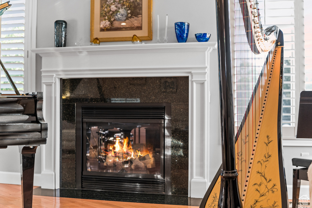 Details with a premium fireplace
