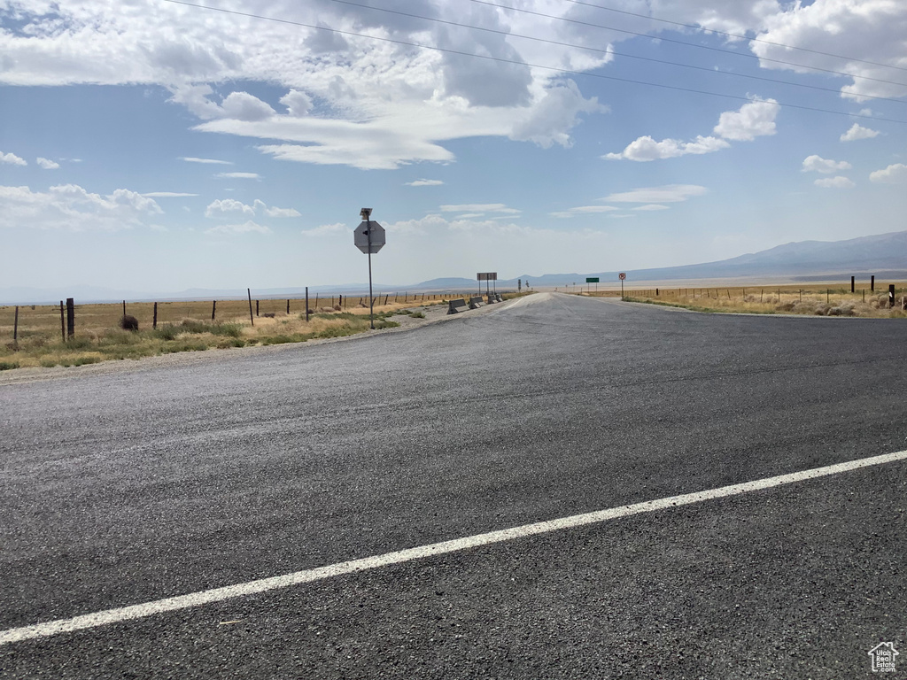 View of street featuring a mountain view