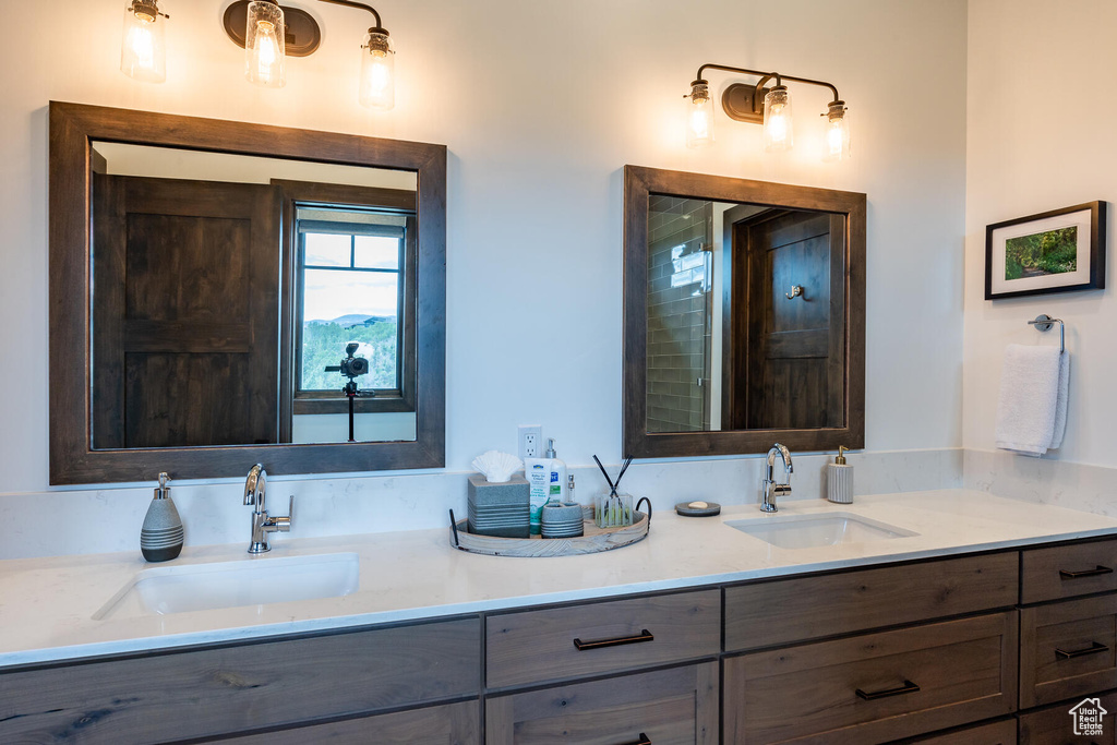 Bathroom featuring dual vanity