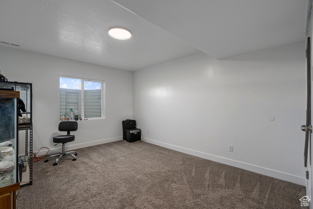 Unfurnished office featuring carpet floors