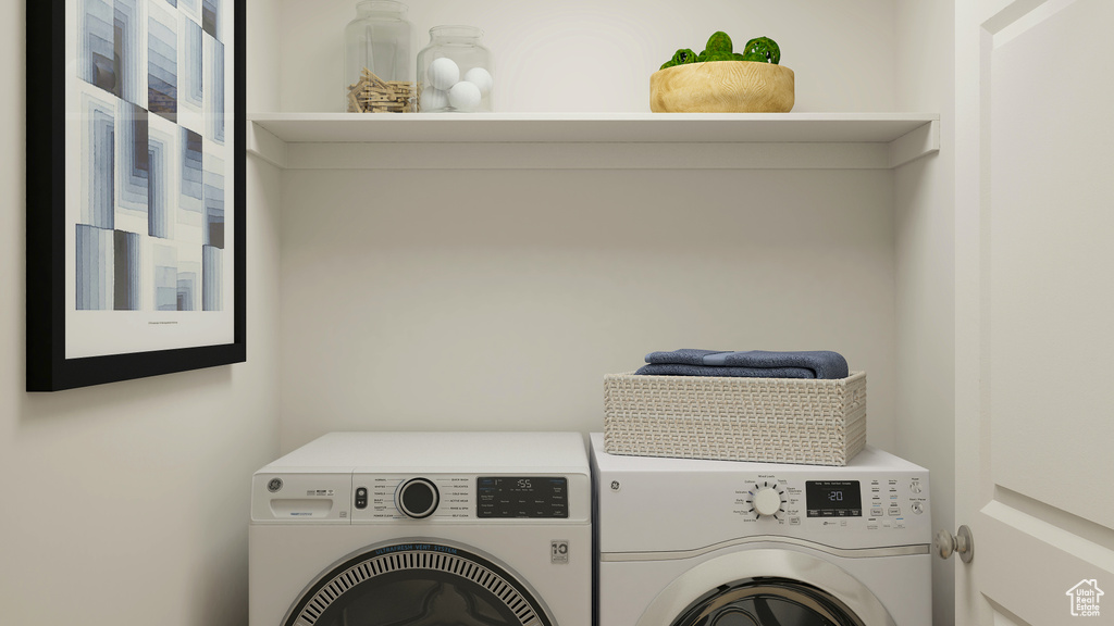 Laundry area featuring washer and dryer