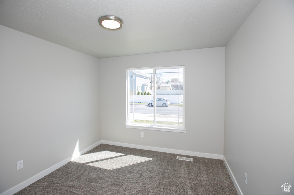 Empty room featuring carpet flooring and plenty of natural light