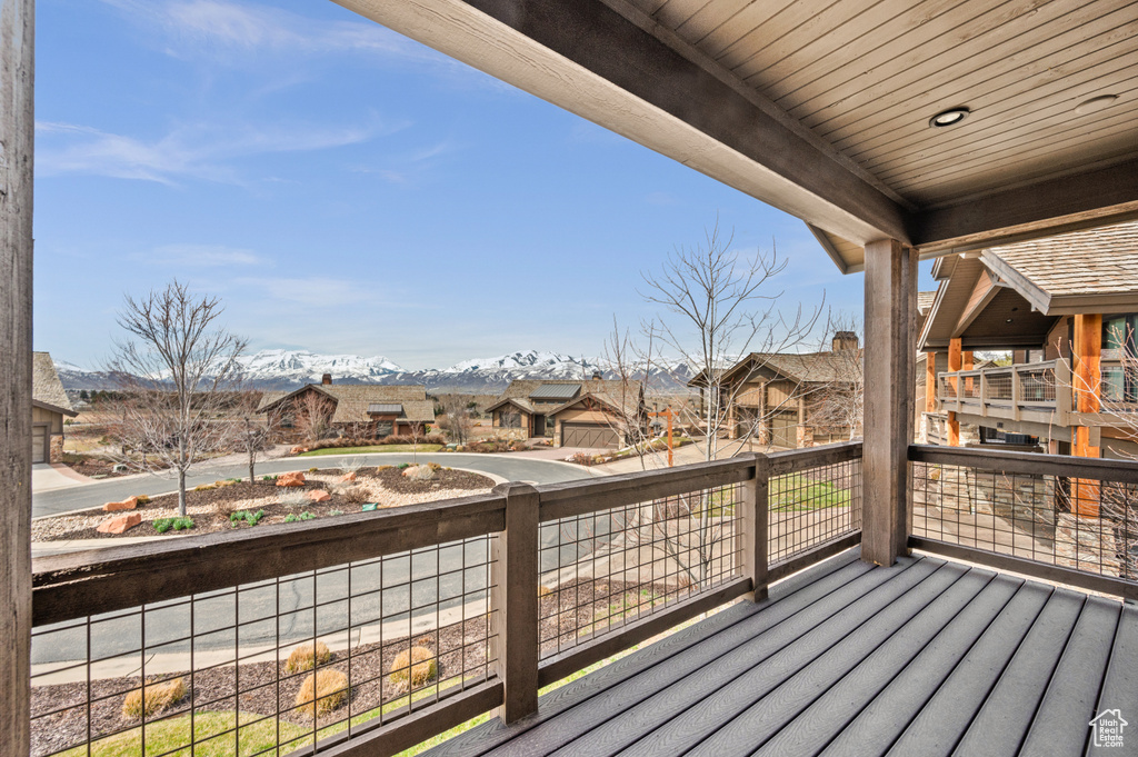 View of wooden terrace