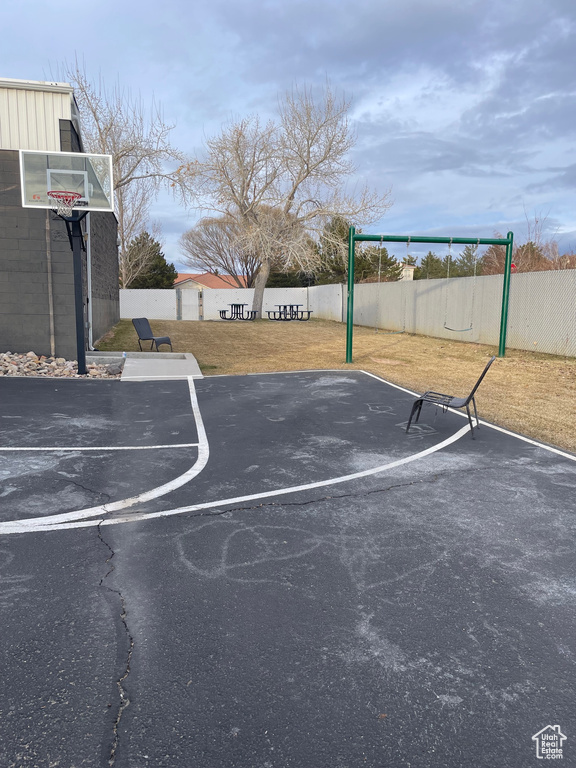 View of basketball court