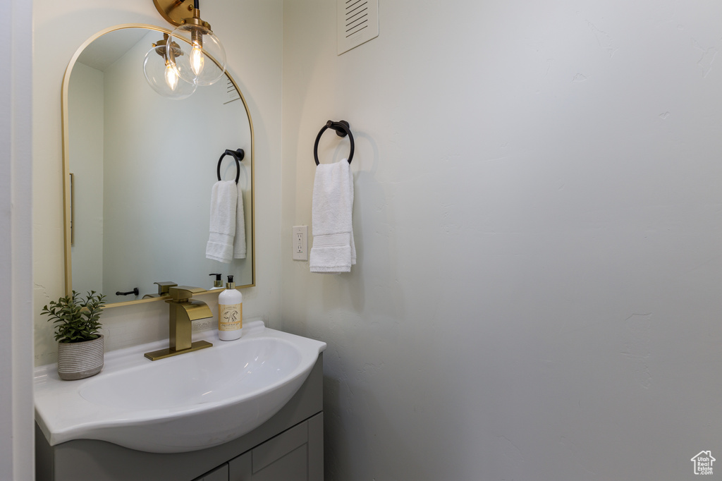 Bathroom featuring vanity