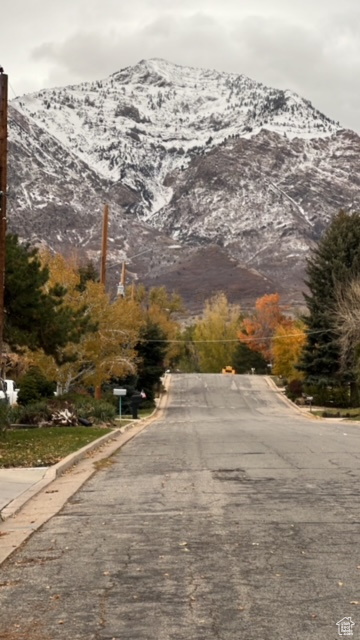 View of road with a mountain view
