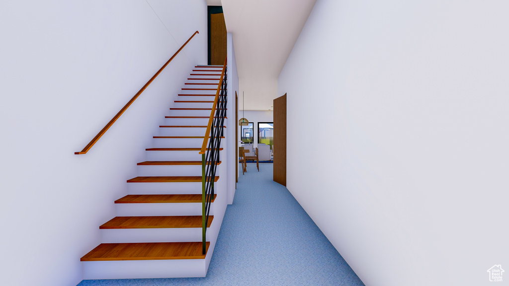 Stairs with light carpet