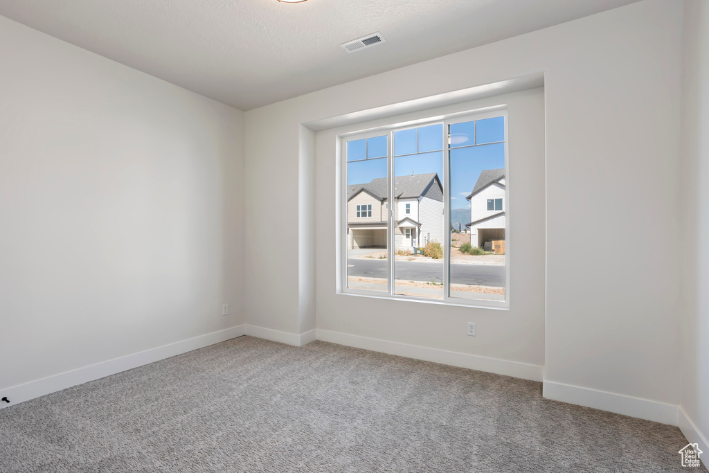 Carpeted spare room with plenty of natural light