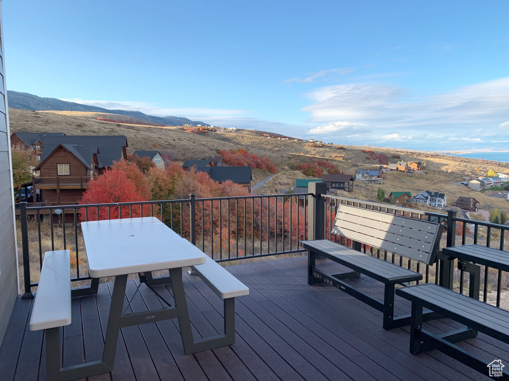 View of wooden deck