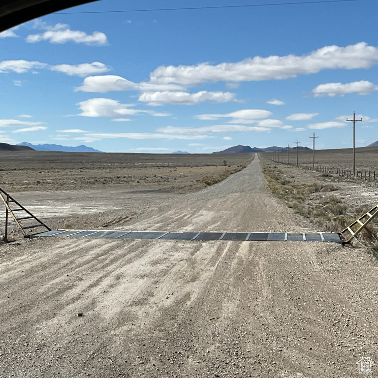 View of street featuring a mountain view and a rural view