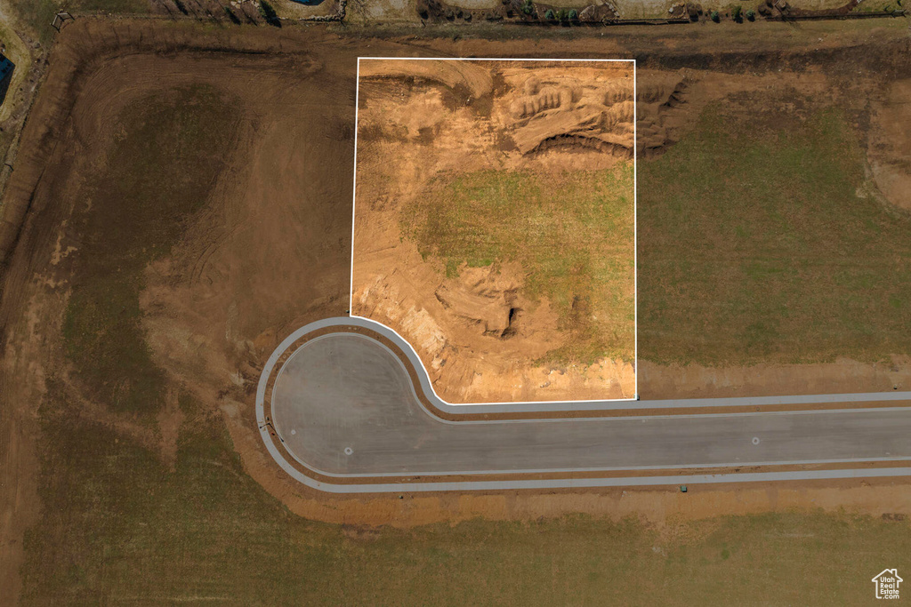 Aerial view of property's location featuring property boundaries highlighted