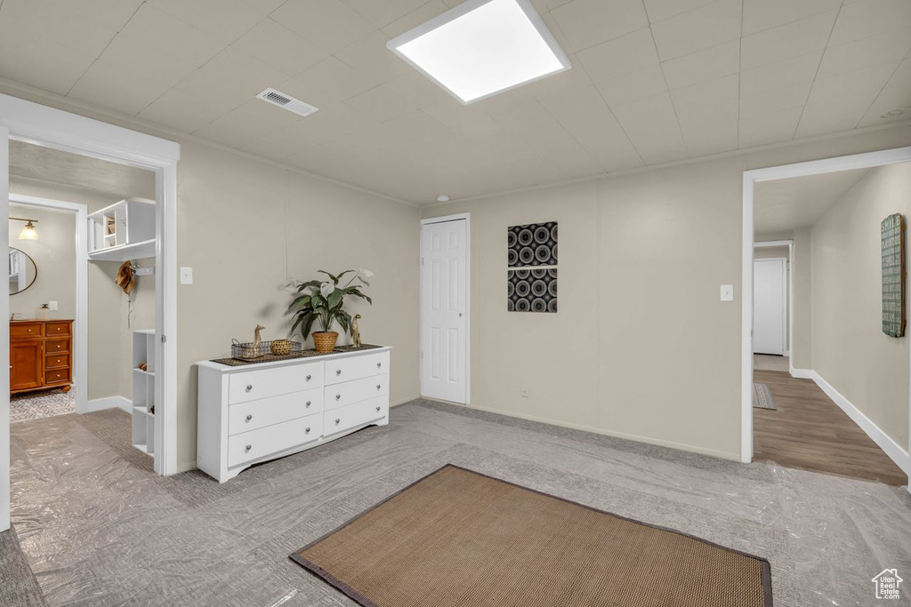 Interior space featuring carpet