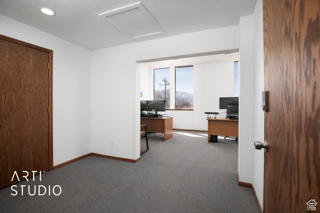 Unfurnished office with carpet floors