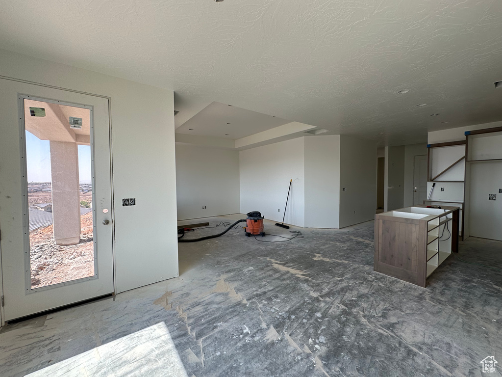 Kitchen featuring a textured ceiling