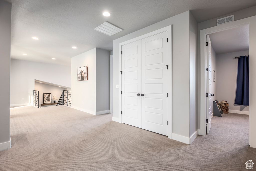 Interior space with carpet floors