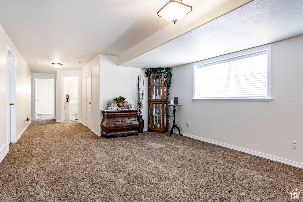 Interior space with carpet