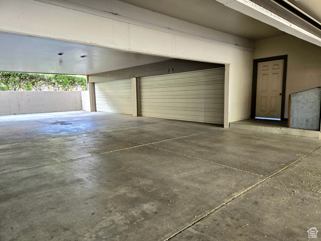 Garage with a carport