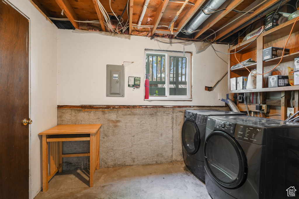 Laundry area featuring washer and dryer