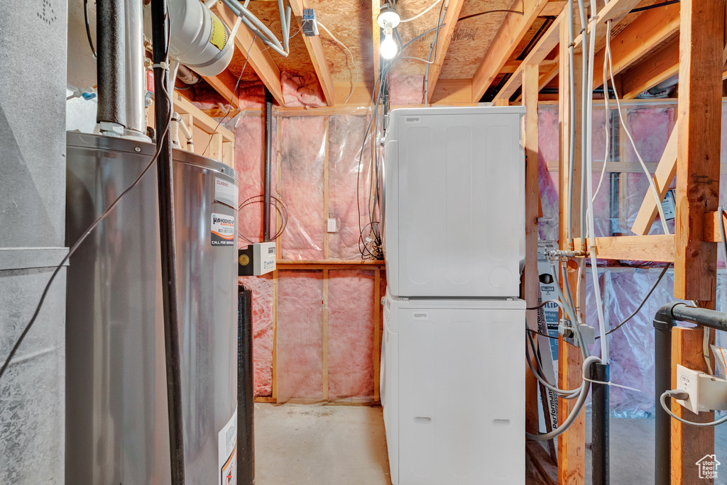 Interior space with water heater