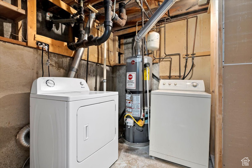 Laundry room with water heater