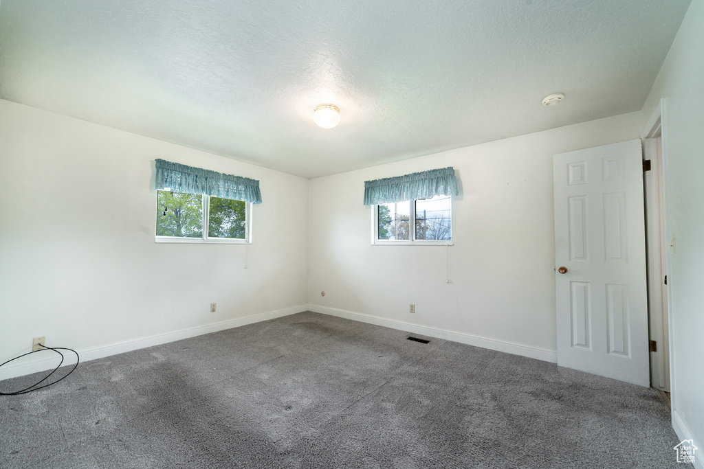 Spare room with a healthy amount of sunlight and carpet