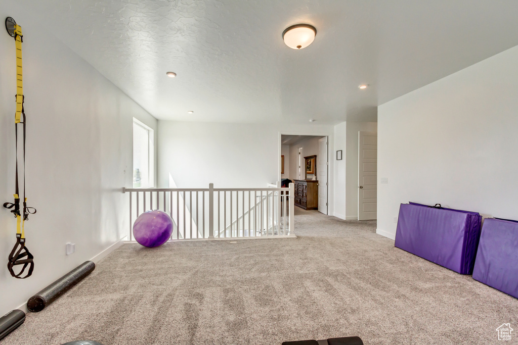 Interior space with carpet