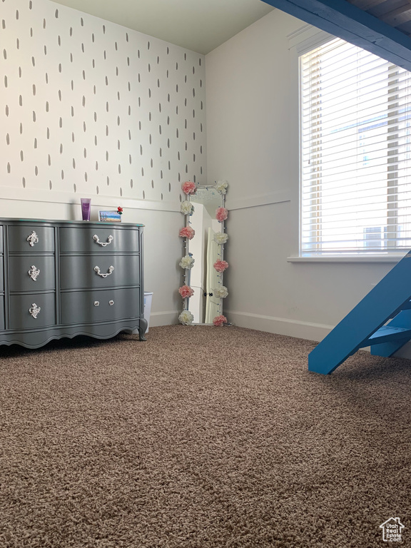 Playroom featuring carpet floors