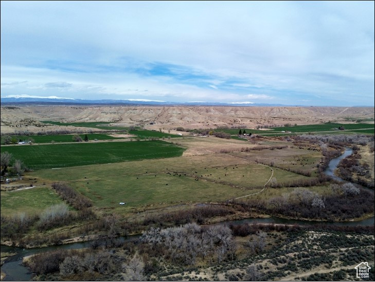 Aerial view with a rural view