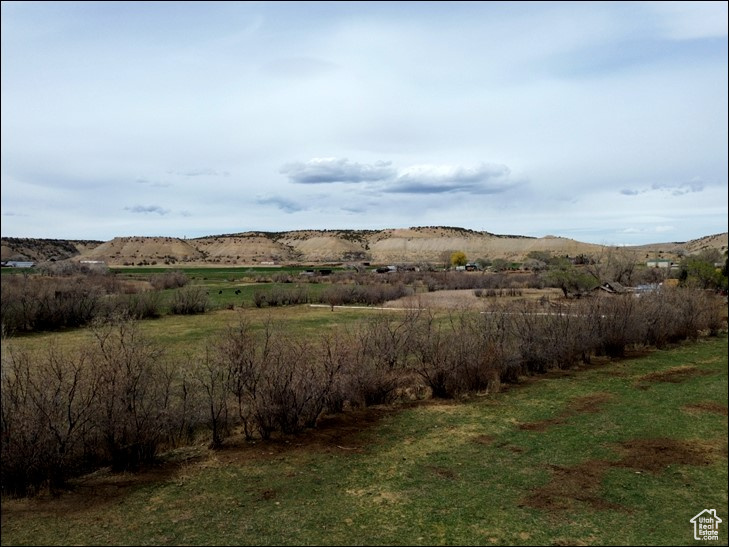 View of yard featuring a mountain view