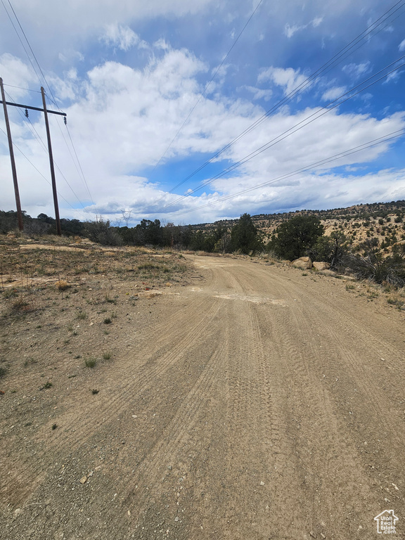 View of road with a rural view