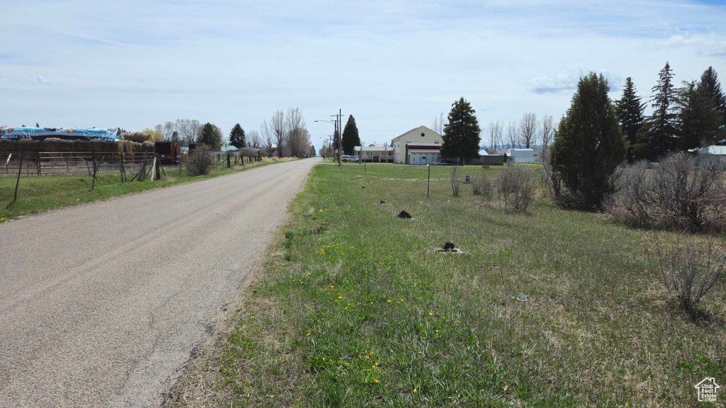 View of road with a rural view