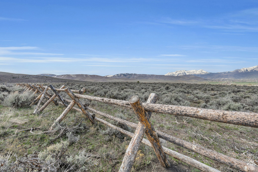 Property view of mountains featuring a rural view