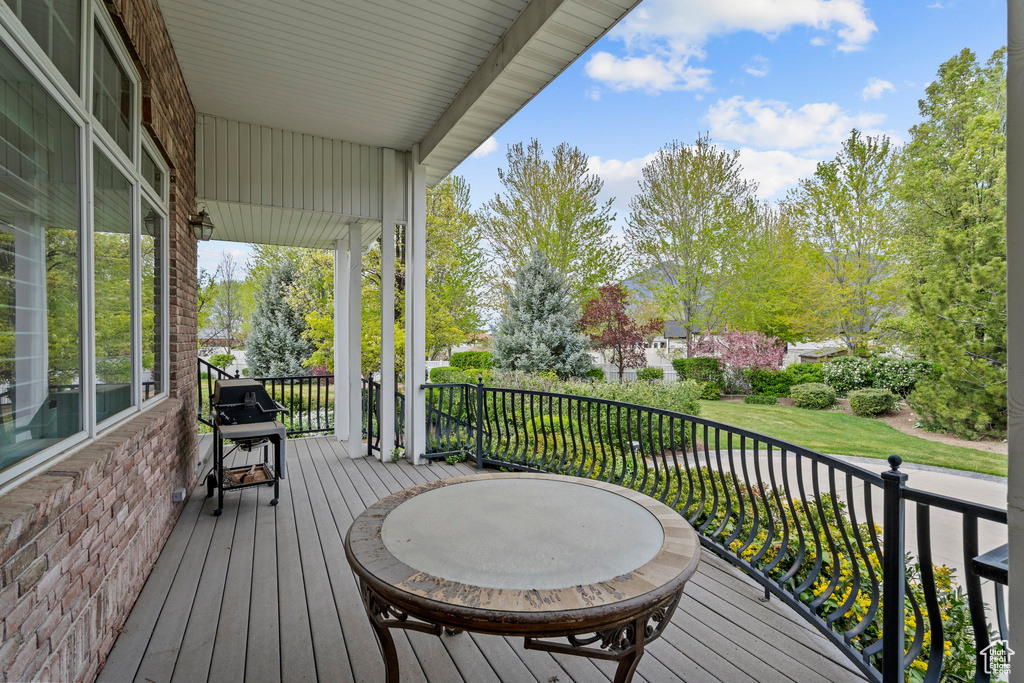 View of wooden terrace