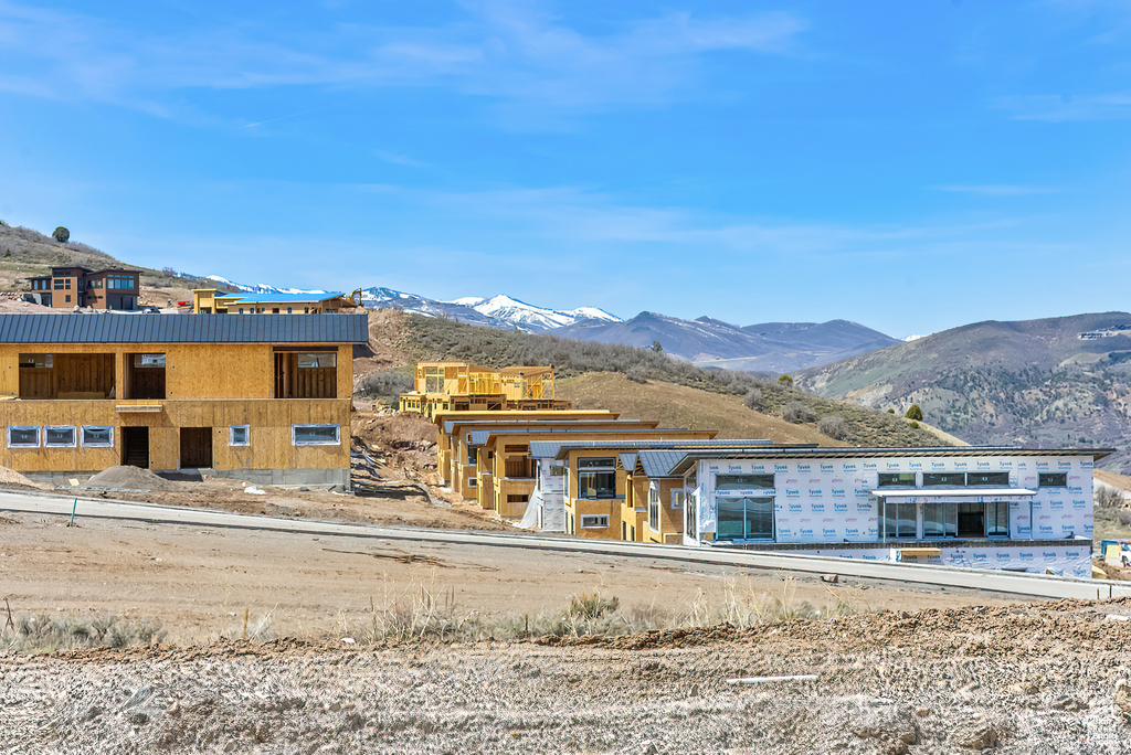 Exterior space with a mountain view