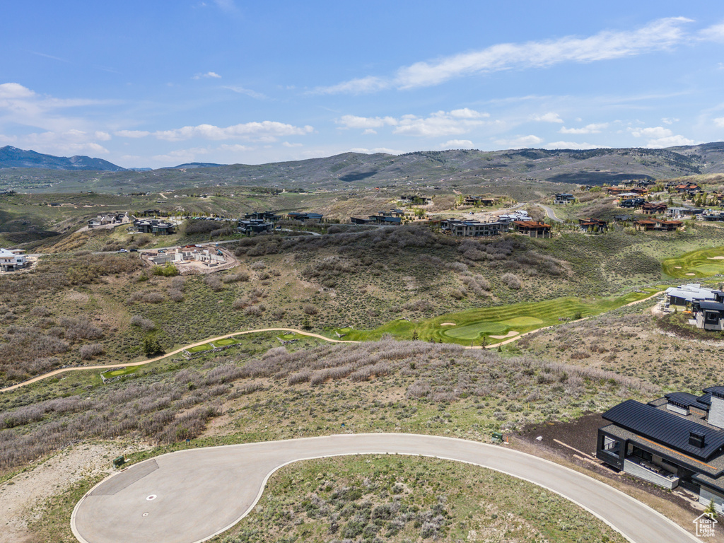 Mountain view with a golf club