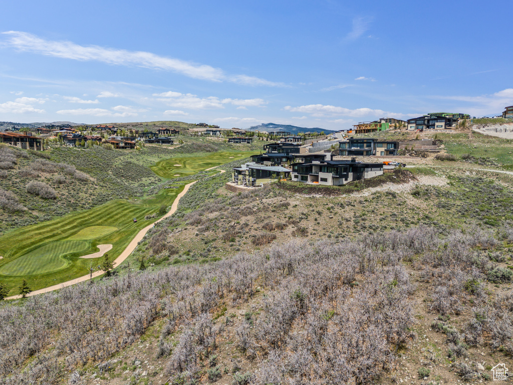 Aerial view of a golf course