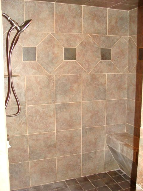 Interior space featuring a tile shower
