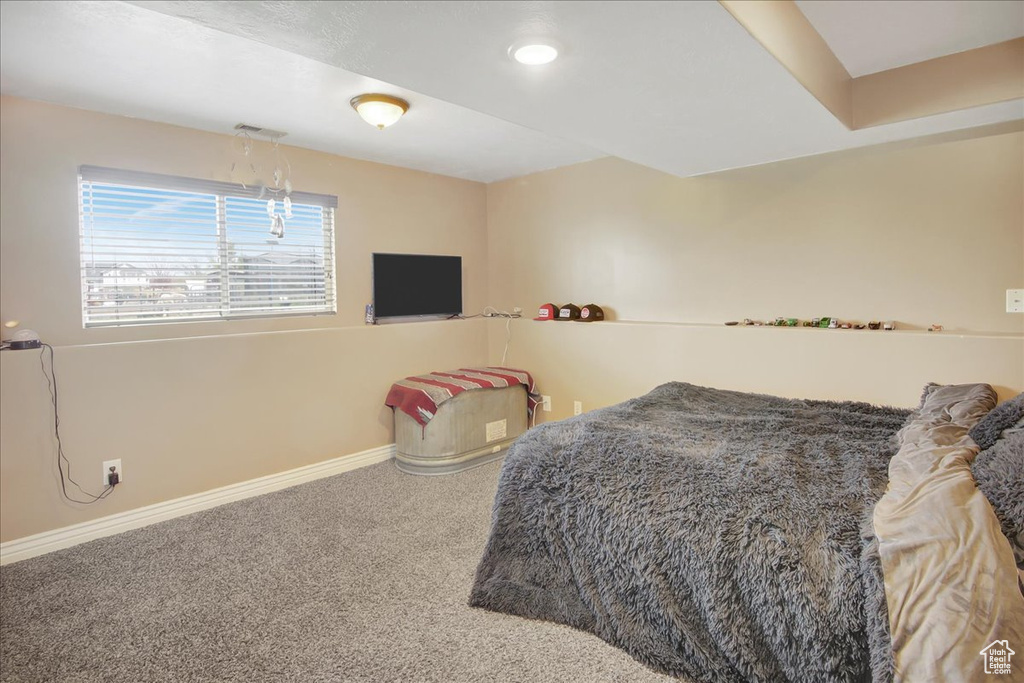 View of carpeted bedroom