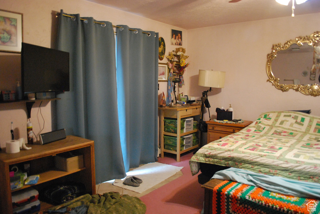 Bedroom with ceiling fan