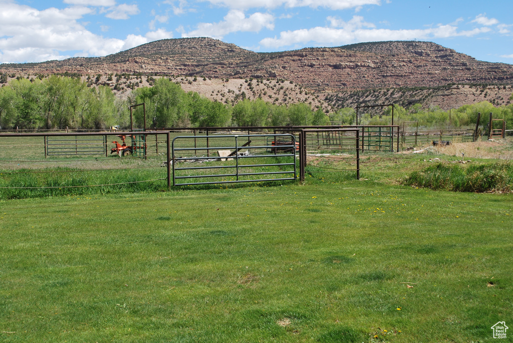 Property view of mountains featuring a rural view