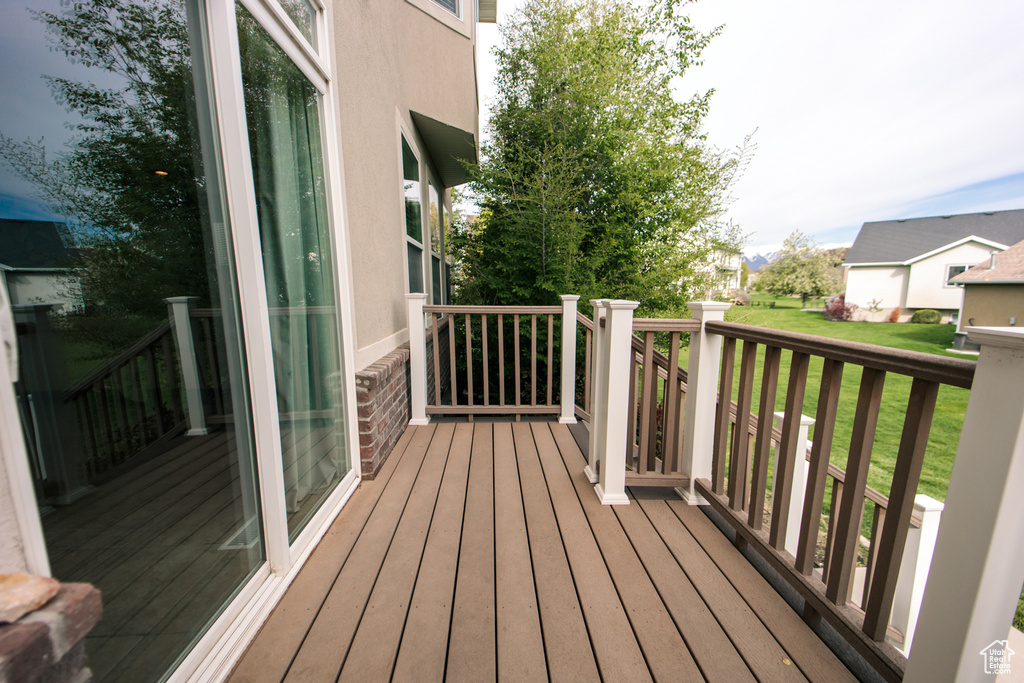 Deck with a lawn